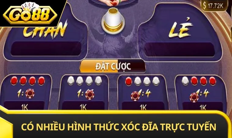 Có nhiều hình thức chơi xóc đĩa trực tuyến hot