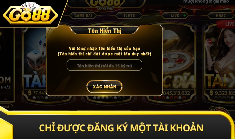Quy định mỗi hội viên chỉ được tạo một tài khoản