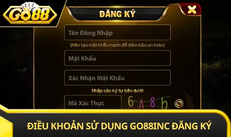 Điều khoản sử dụng GO88 INC đăng ký tài khoản