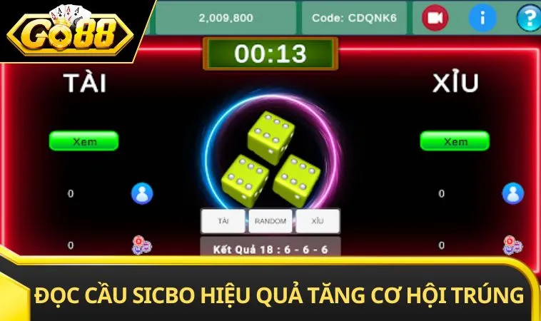 Đọc cầu sicbo hiệu quả để tăng cơ hội trúng