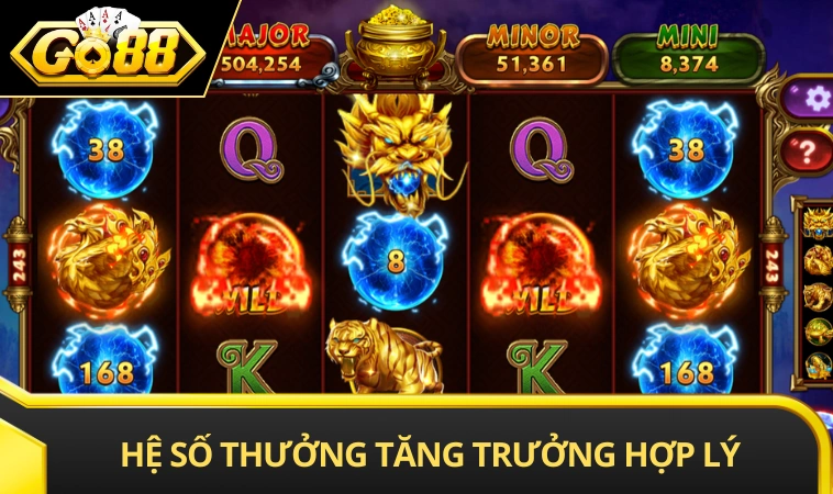 Hệ số thưởng tăng trưởng hợp lý trong game