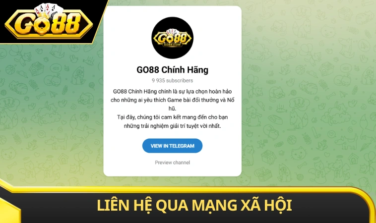 Kết nối với cổng game GO88INC qua mạng xã hội