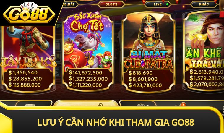 Lưu ý cần nhớ khi tham gia cổng game GO88