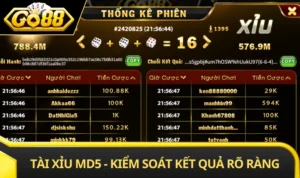 Tài Xỉu MD5 - Kiểm Soát Kết Quả Rõ Ràng, Không Lo Gian Lận