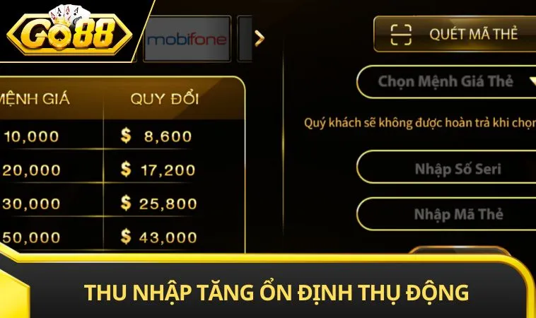 Thu nhập tăng ổn định từ nguồn tài chính thụ động